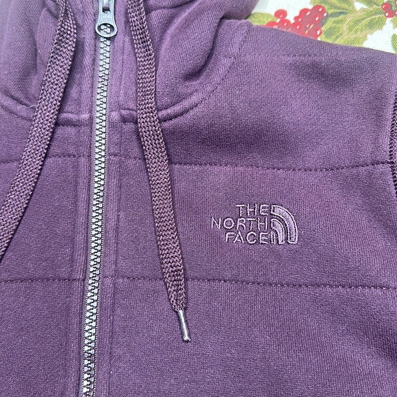 The North Face sherpa lined zip up hoodie Purple size small petite - Picture 6 of 13